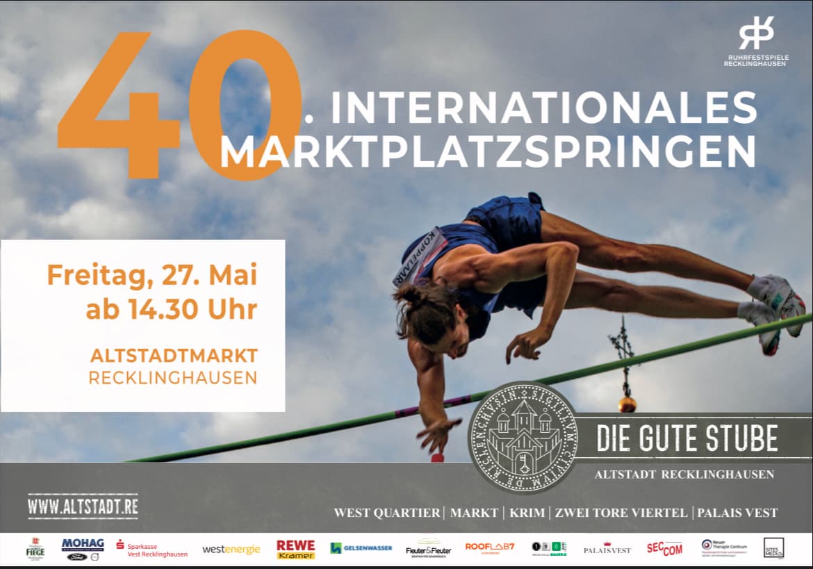 Hier ist es: Unser Jubiläumsplakat zum 40. Marktplatzspringen in Recklinghausen