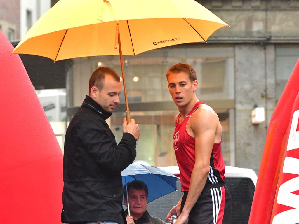 Karsten Dilla trotzt dem Regen
