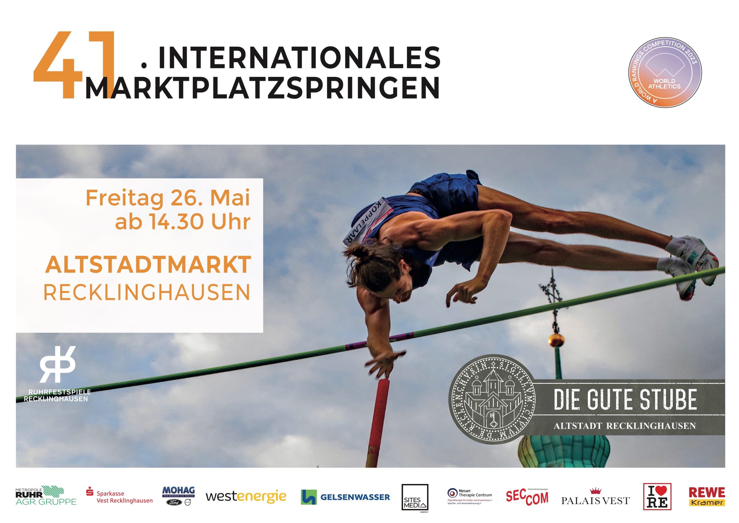 Es geht wieder los: Das Plakat zum 41. Marktplatzspringen in Recklinghausen
