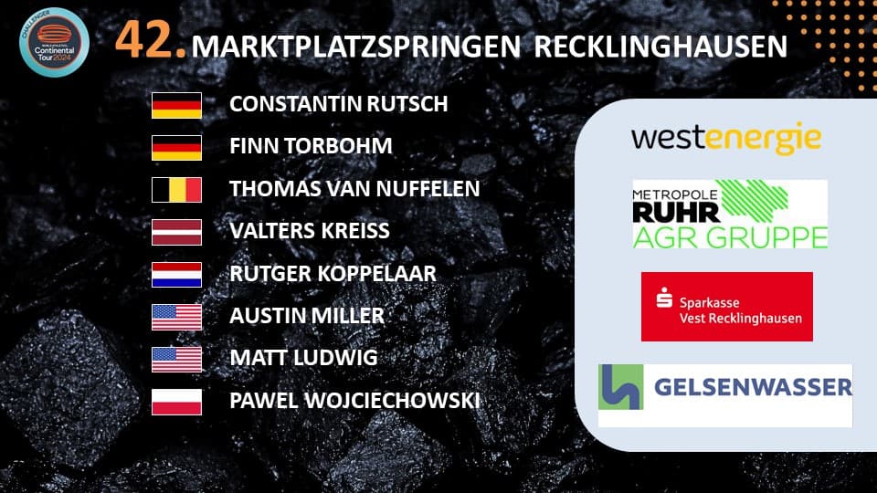 Die Teilnehmer des 42. Marktplatzspringens Recklinghausen NRW-Cup der Herren