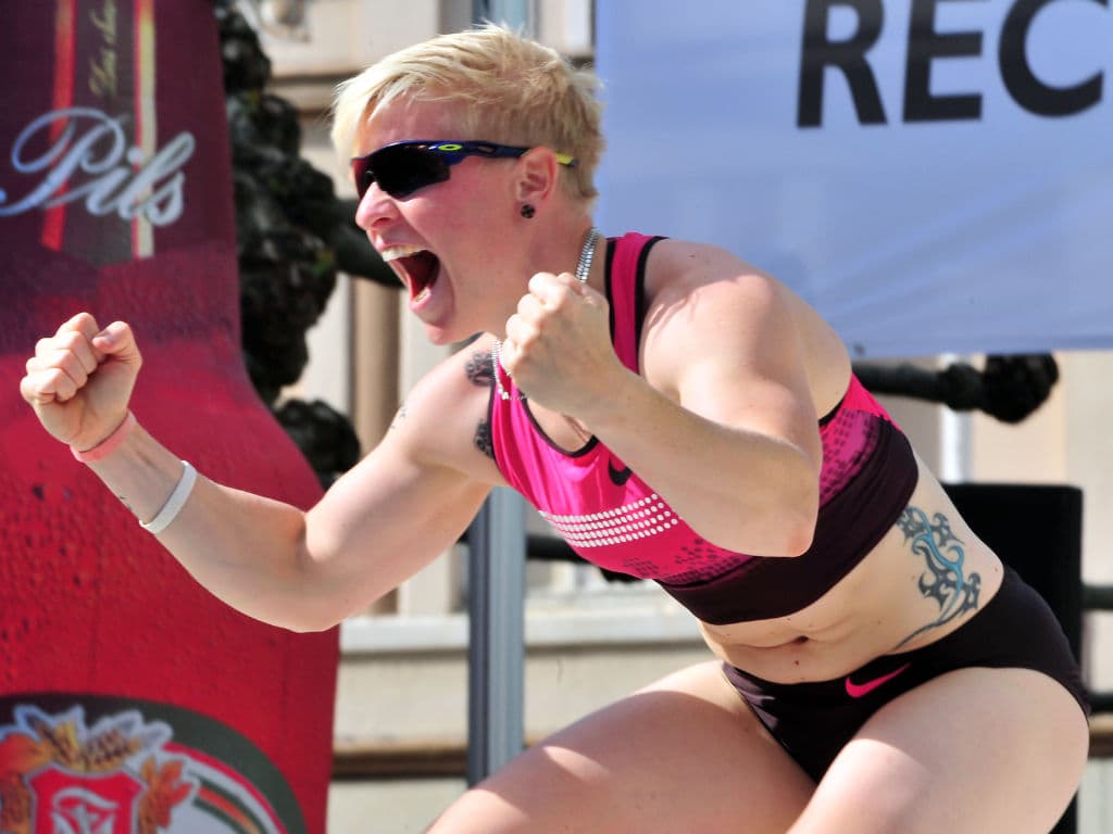 Martina Strutz beim Marktplatzspringen 2013