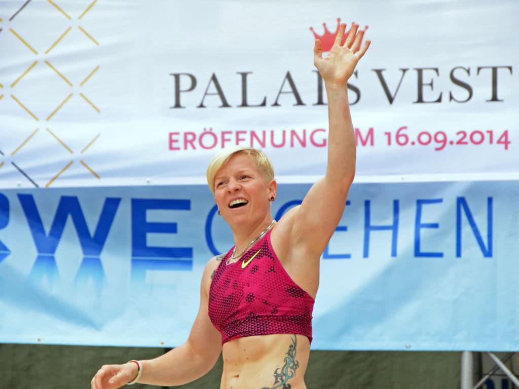 Martina Strutz beim Marktplatzspringen 2014